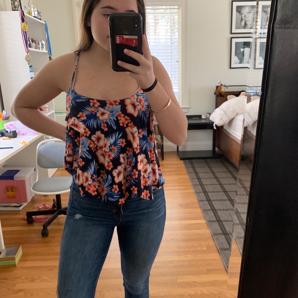 PINK flower tank